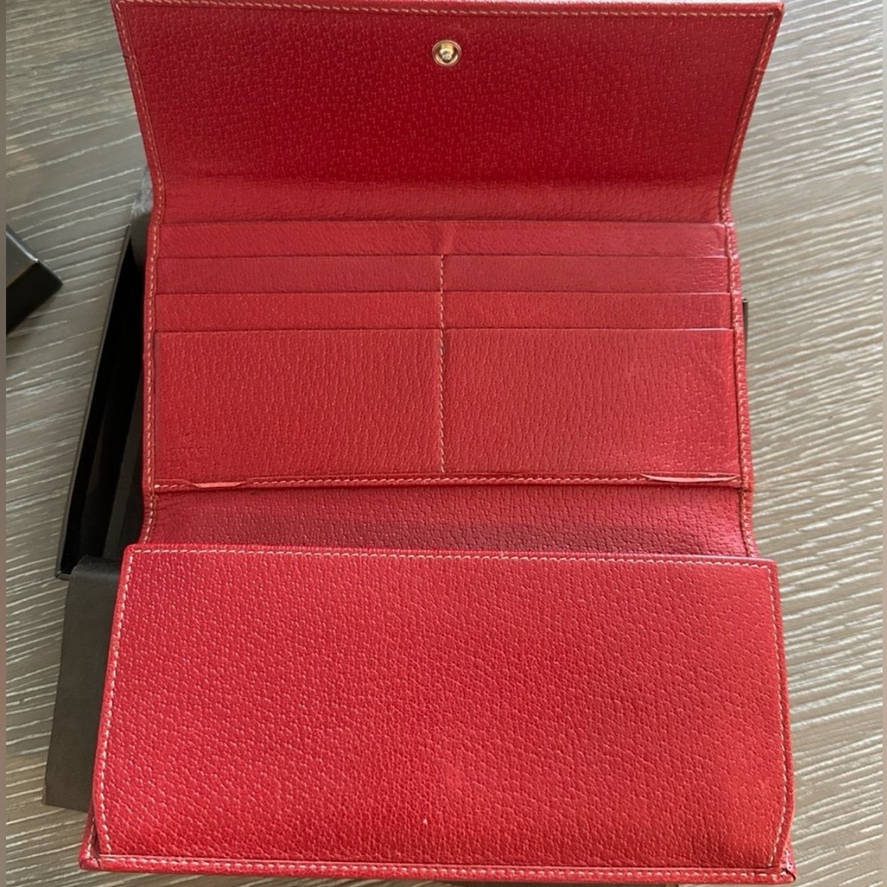 Vintage Gucci Long Wallet - Red/Navy blue - Picture 5 of 12